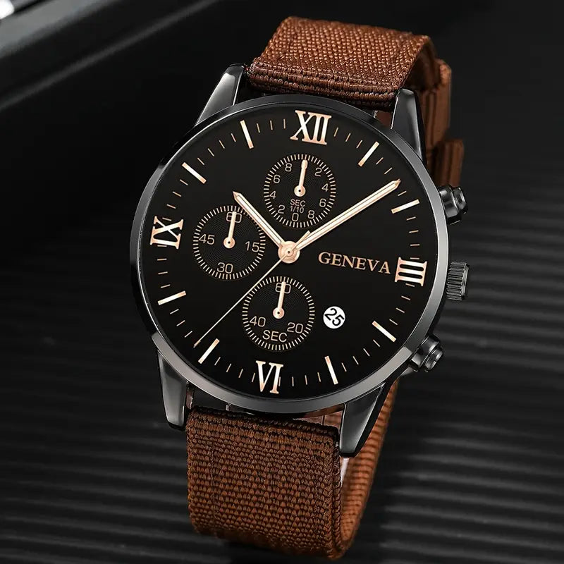Relógio Casual Geneva + Acessórios de Brinde