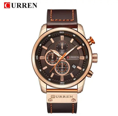 Relógio de Luxo Curren com pulseira de couro
