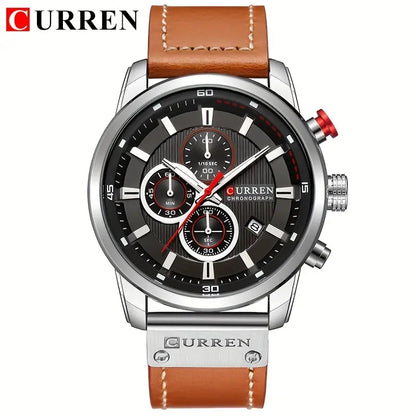 Relógio de Luxo Curren com pulseira de couro