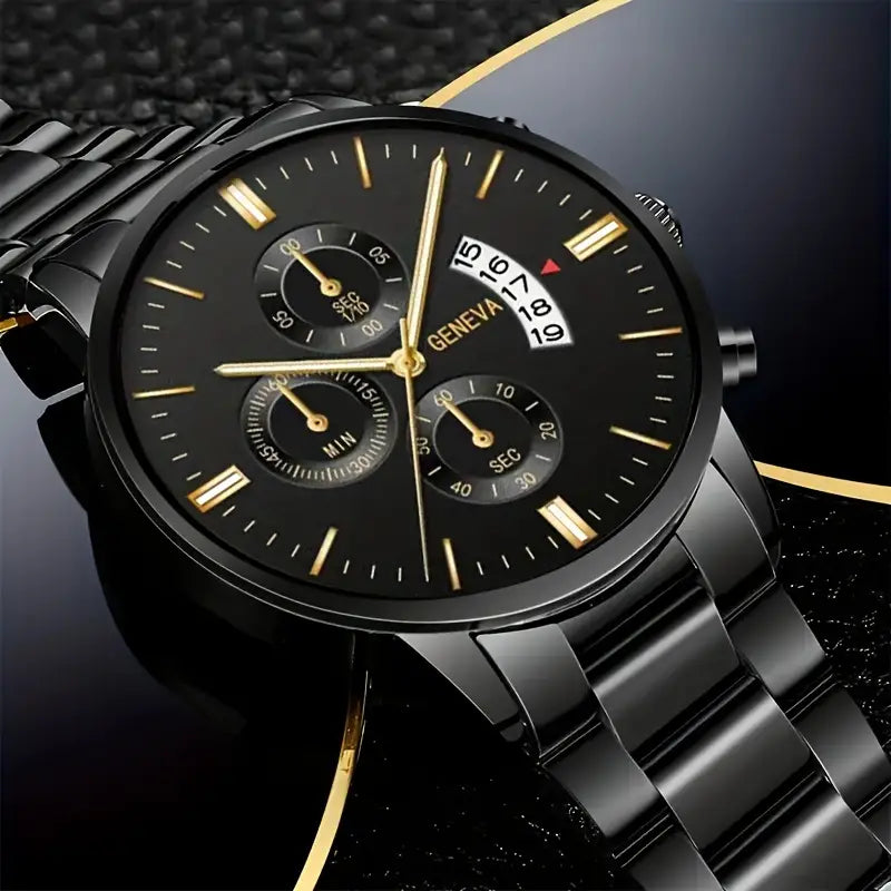Relógio Geneva + Pulseira de prata