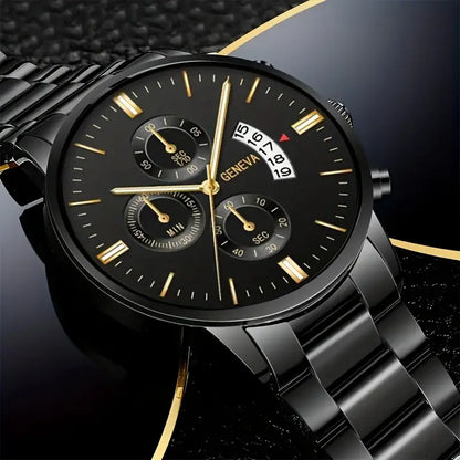 Relógio Geneva + Pulseira de prata