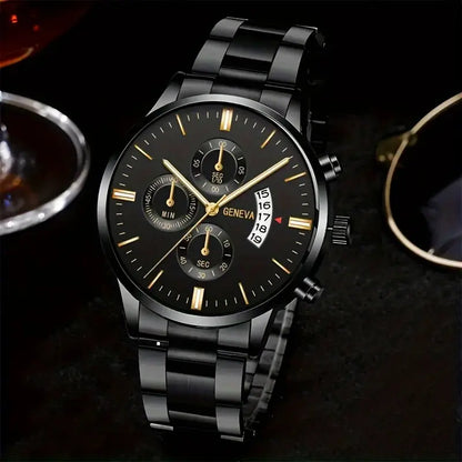 Relógio Geneva + Pulseira de prata