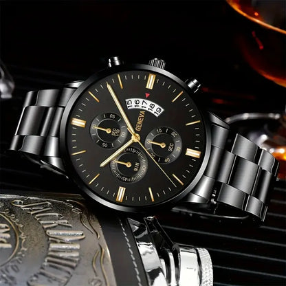 Relógio Geneva + Pulseira de prata
